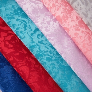 Polyester Jacquard Satin Fabric for Dress Clothing